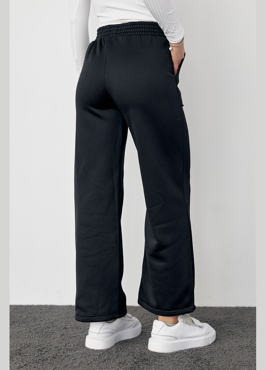 Трикотажні штани на флісі з накладними кишенями 58342 Lurex (280910227)