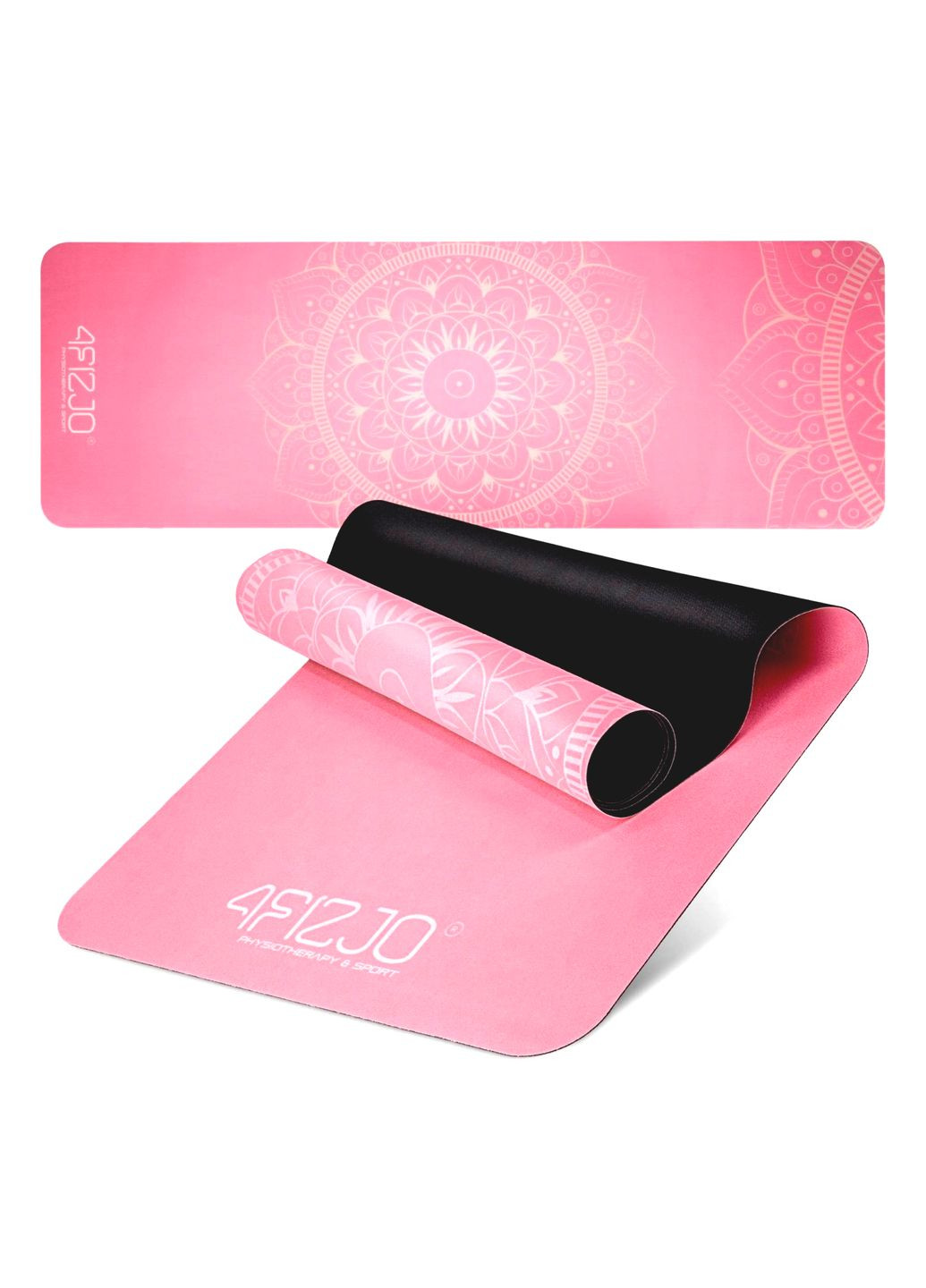 Спортивний килимок для йоги замша 180x60x0.6 см P-5905973404419 Рожевий 4FIZJO (352475218)