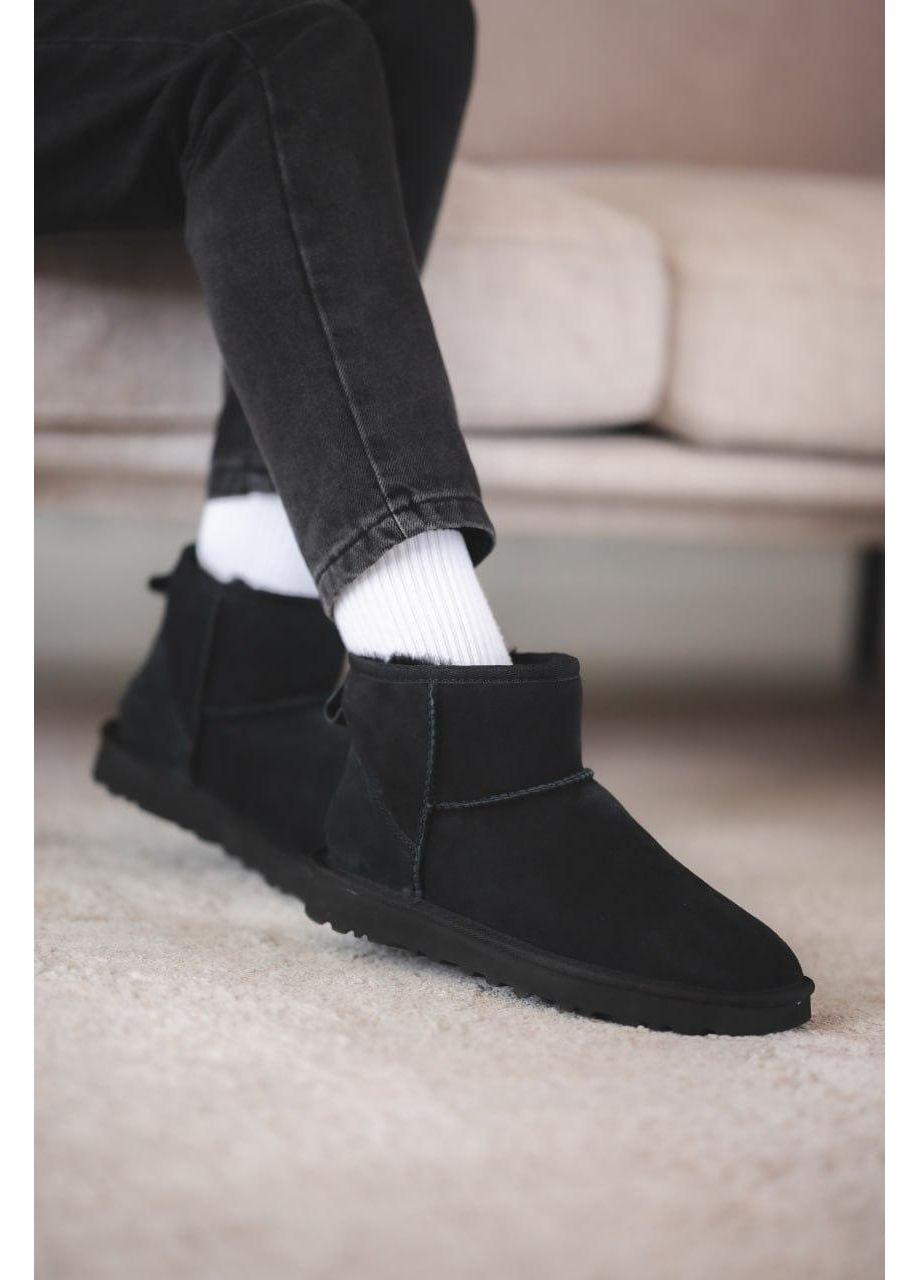 Угги Женские UGG Mini Black (Замша) (366196960)
