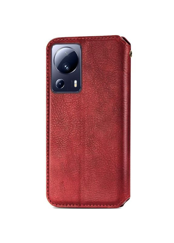 Шкіряний чохол-книжка Cubic для Xiaomi 13 Lite Червоний Getman (337516063)