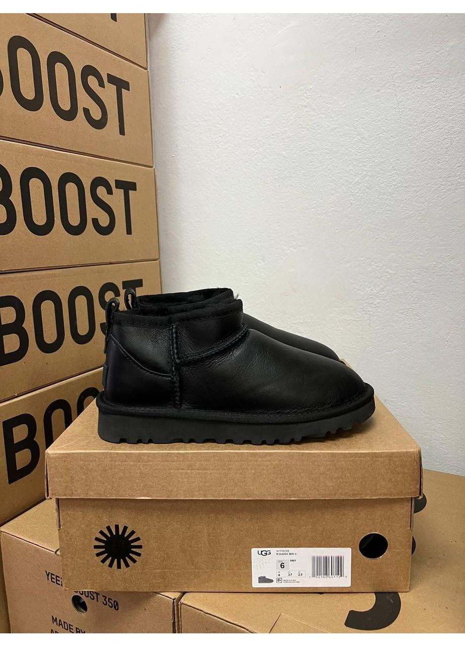 Жіночі UGG Ultra Mini Black (Шкіра) No Brand (364860338)