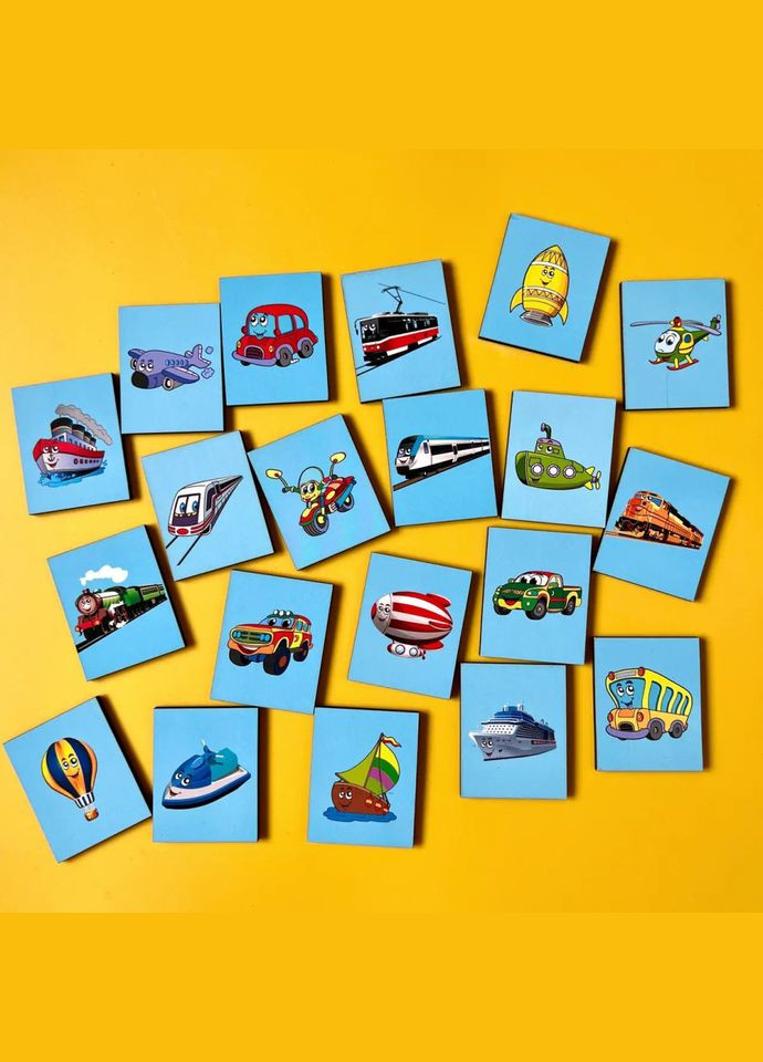 Дерев'яний пазл-вкладиш "Види транспорту" (ПСД096) PSD096 сортер-асоціації Ubumblebees (302010304)