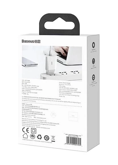 Зарядний пристрій Speed Mini Quick Charger 1C 20W EU White (CCFS-SN02) Baseus (392236583)