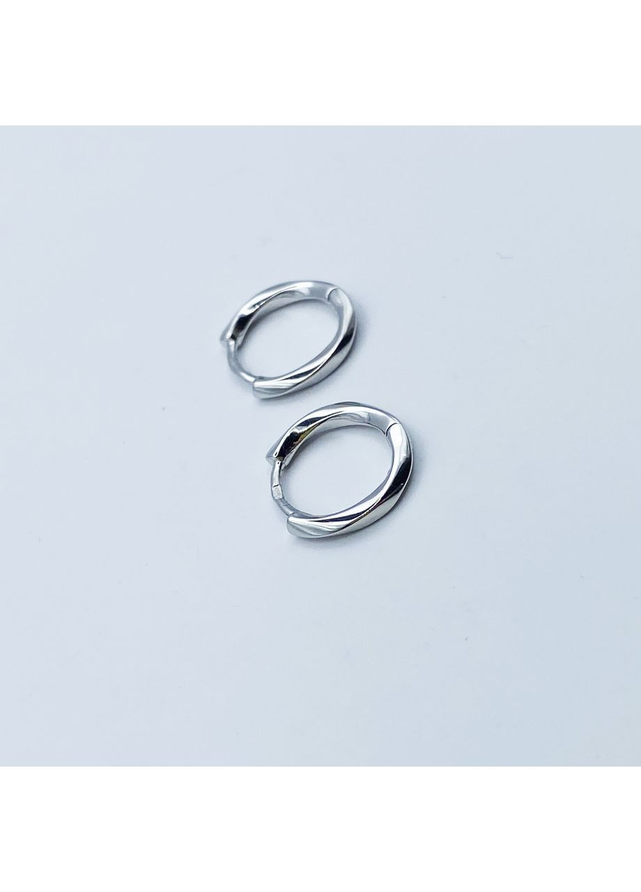 Серьги-кольца серебряные 1,9 г No Brand (369737762)