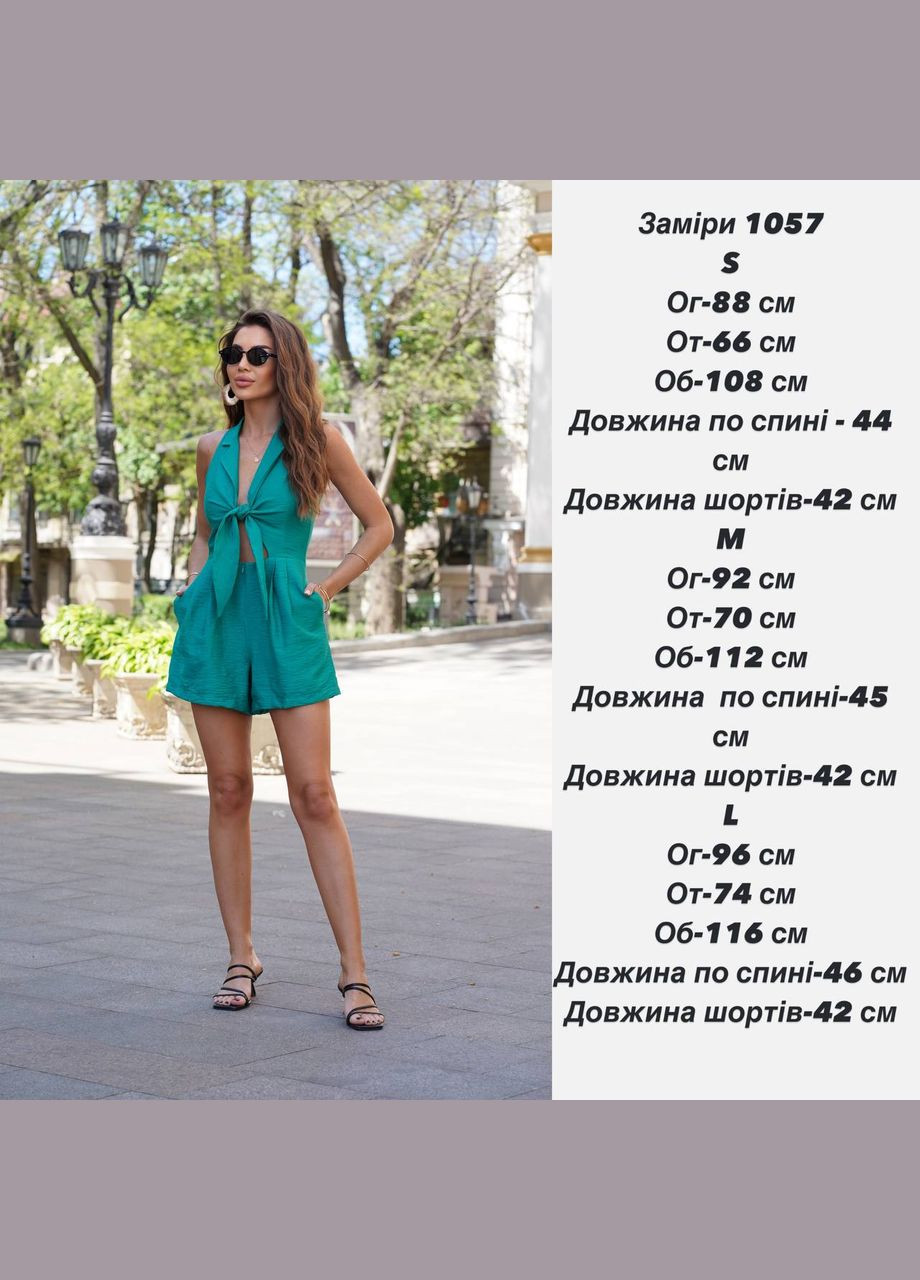 Жіночий комбінезон Україна комбінезон-шорти жовтий коктейльний, діловий, повсякденний, кежуал, вечірній льон