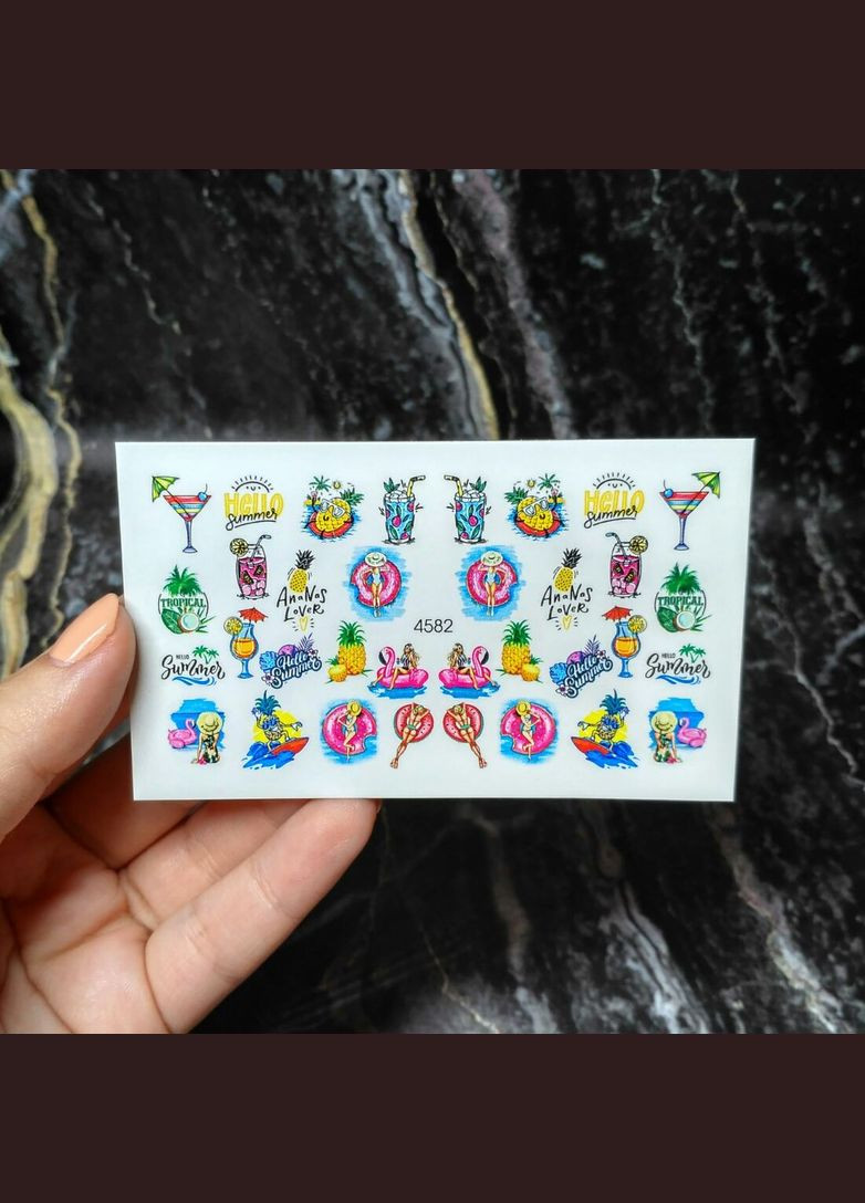 Слайдер для дизайна ногтей наклейки Лето No Brand (330644150)