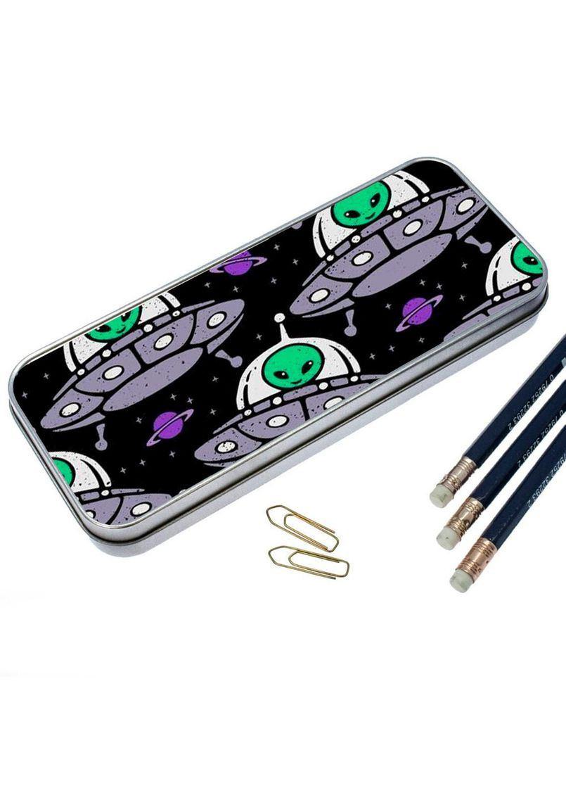 Пенал шкільний для хлопчика та дівчинки металевий дівчина в кімоно 7*18 см Silver No Brand (309158944)