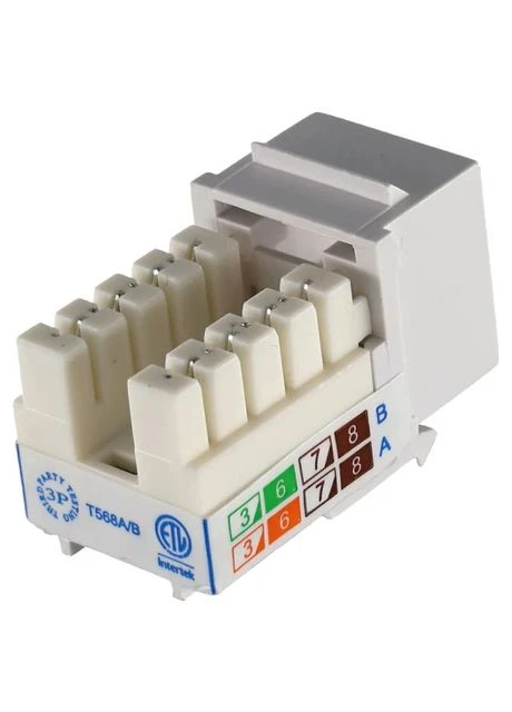 Модуль KeyStone RJ45 UTP, кат. 5e, 6, 6a, 110, Slim, Ш -16.6 мм No Brand (401476224)
