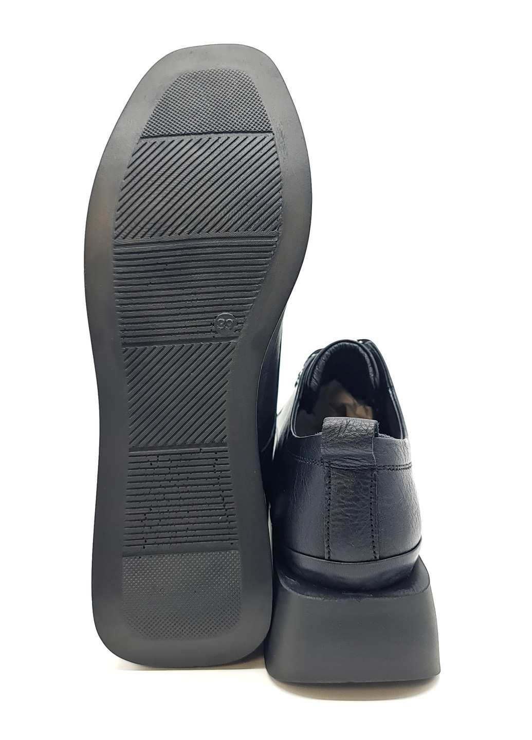 Женские туфли черные кожаные L-11-1 24,5 см (р) Lonza