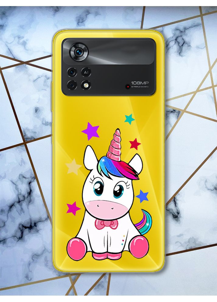 Чехол на Xiaomi Poco X4 Pro Единорог (принт 102) Creative (359500749)