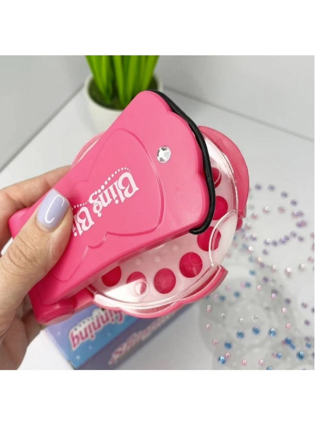 Стайлер для дівчаток степлер для прикраси волосся стразами Рожевий More Shinning Diamond Bling Bling (314908792)