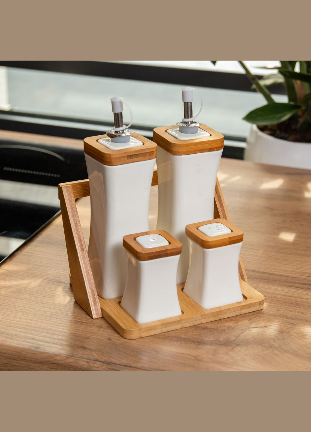 Набір для спецій та рідких текстур на бамбуковій підставці Yiwu (328603754)