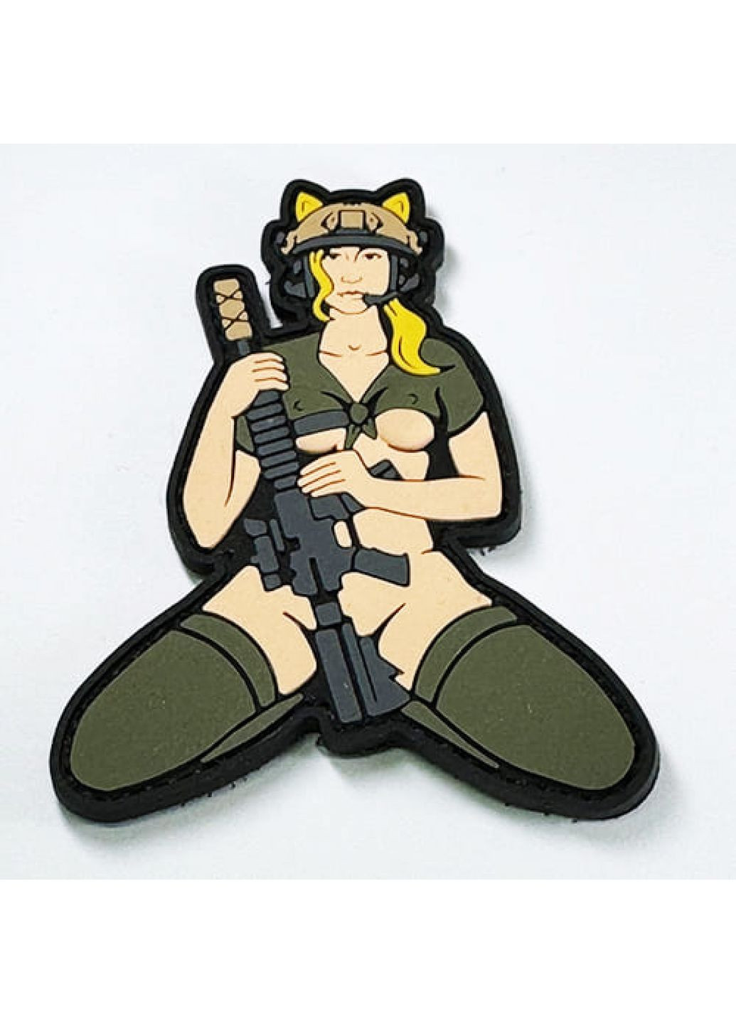 Патч/Шеврон Дівчина-кішка (білявка) (1080) Dobroznak (366963019)