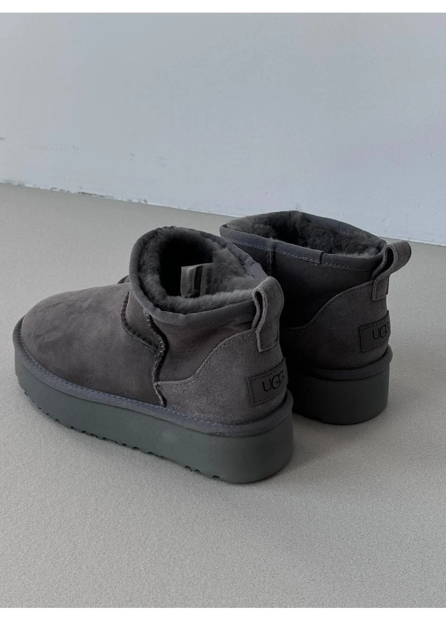 Серые угги мужские ugg ultra mini platform grey No Brand