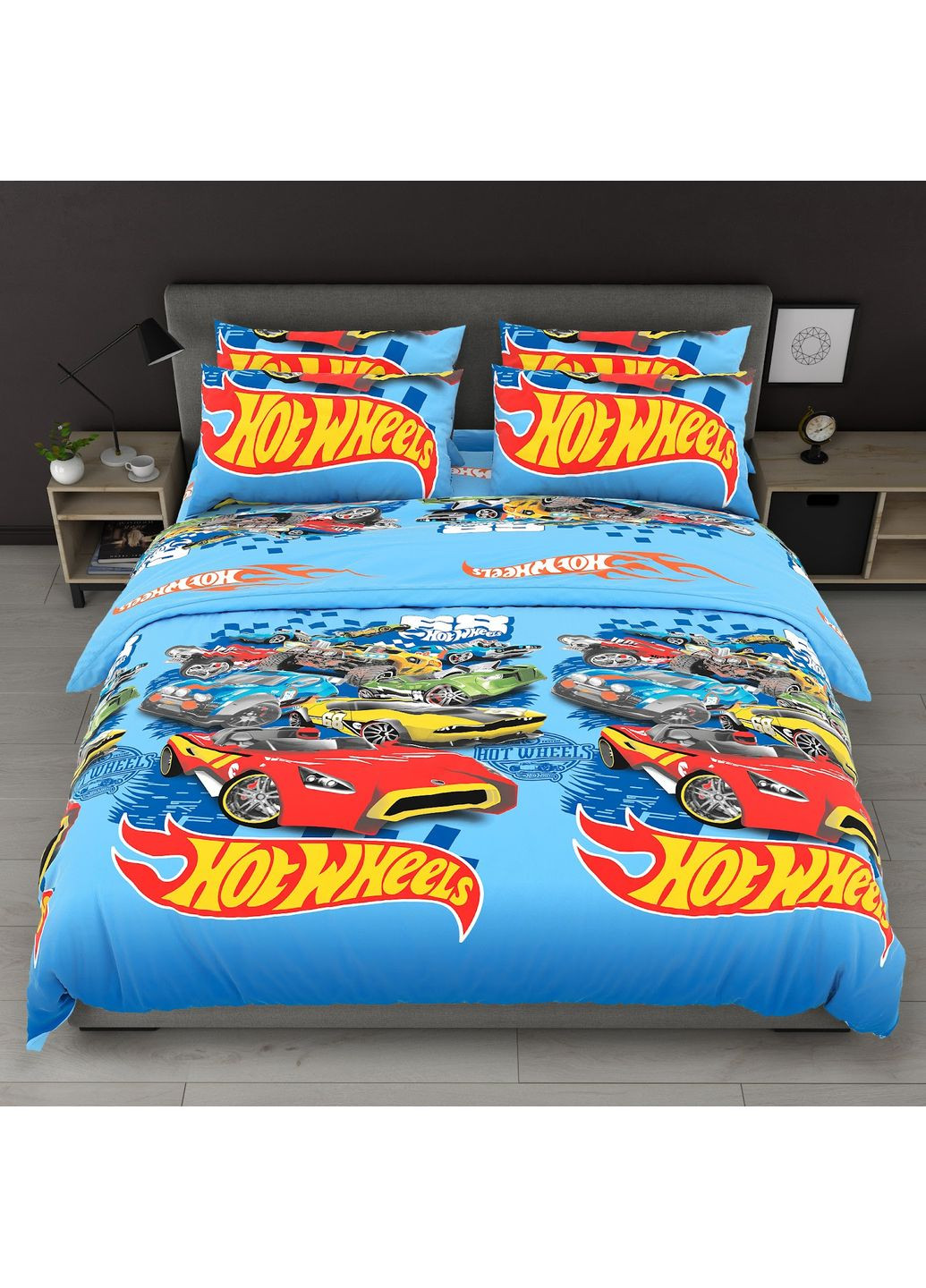 Комплект постельного белья Бязь Голд "Хотвилс" Полутораспальный 150х220 см No Brand (367165518)