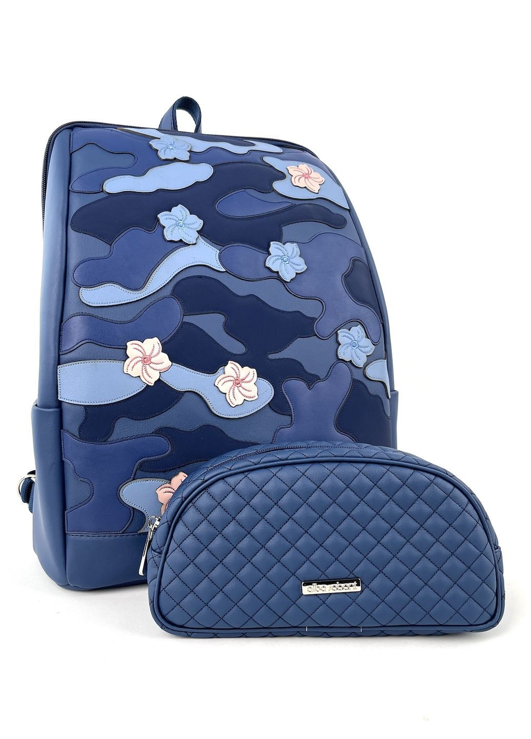 Комплект (рюкзак та косметичка) N23007 синій Alba Soboni міський (280930822)