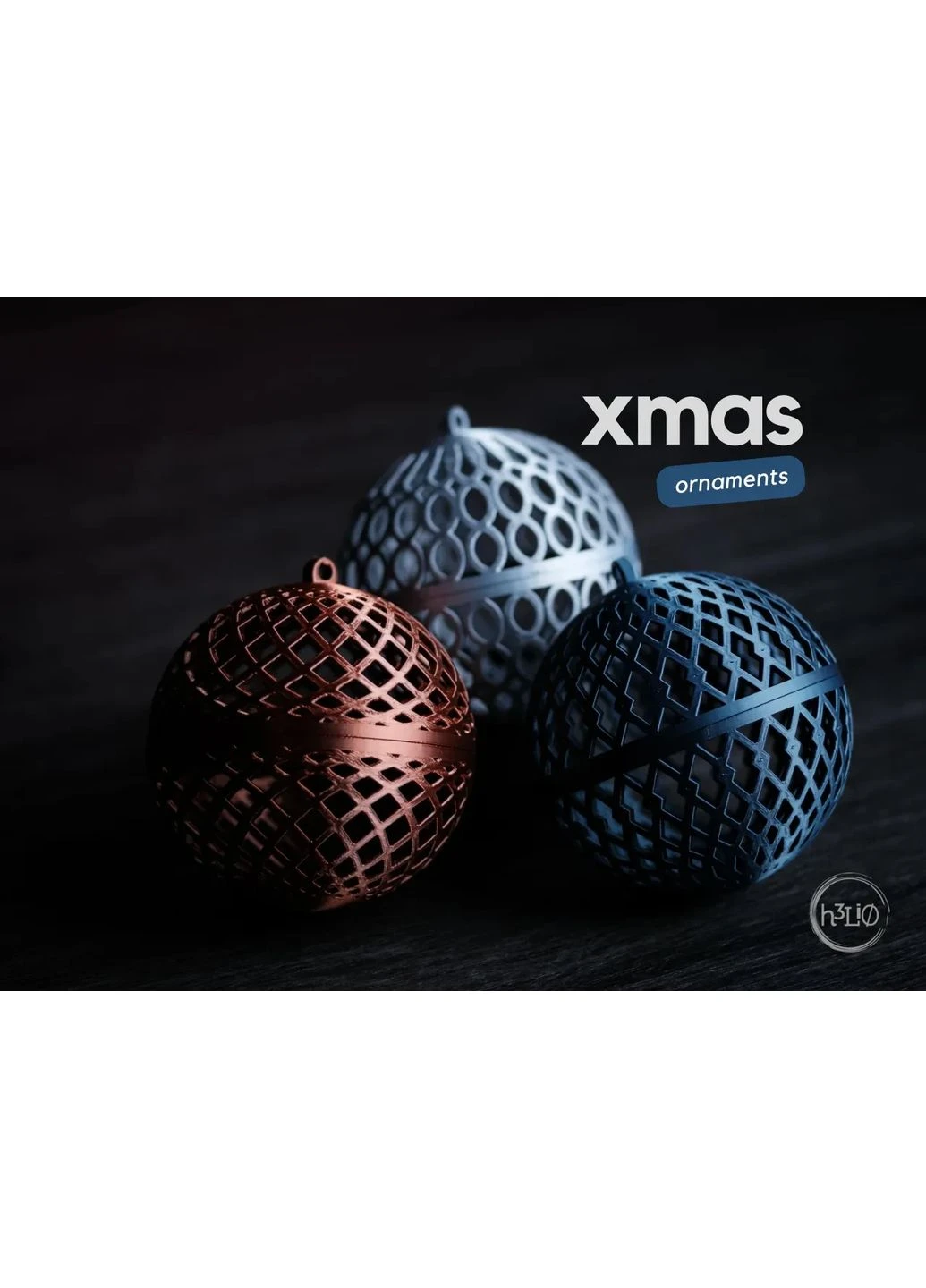 🎄✨ Ёлочное украшение «Christmas Ornaments» 8 см 3D-печать No Brand (390502571)