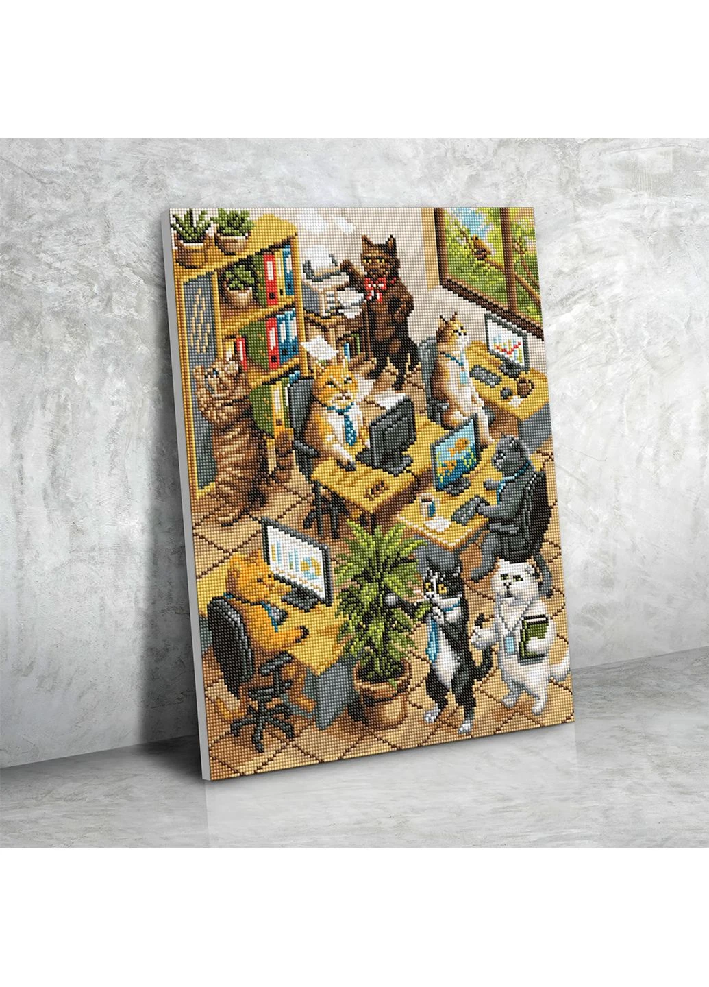 Алмазная мозаика «Кошачий офис» Orner (362495461)