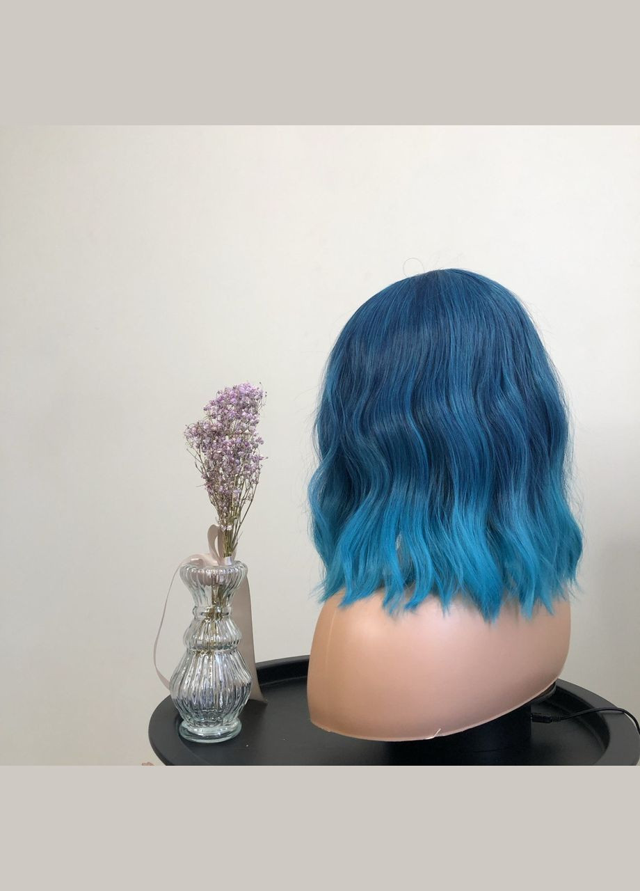 Парик "Mermaid" каре омбре в синем цвете с челкой KITTO HAIR (294207131)
