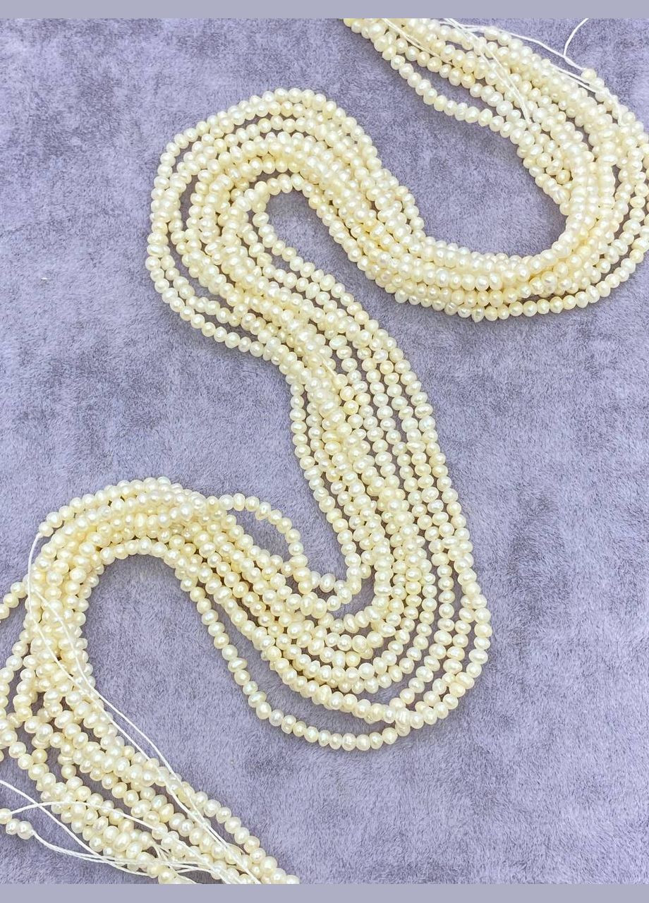 Перли на нитці без замка 3 мм 40 см No Brand (311678222)