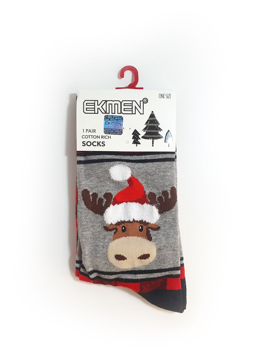 Комбіновані новорічні шкарпетки унісекс Ekmen новорічні (368711231)