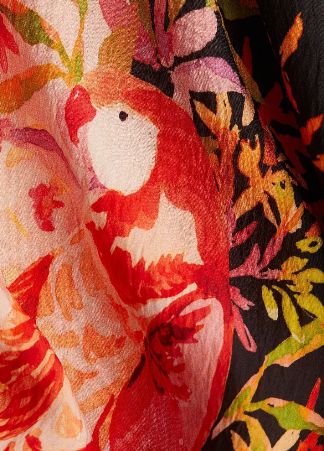 Розовое кэжуал платье H&M с цветочным принтом