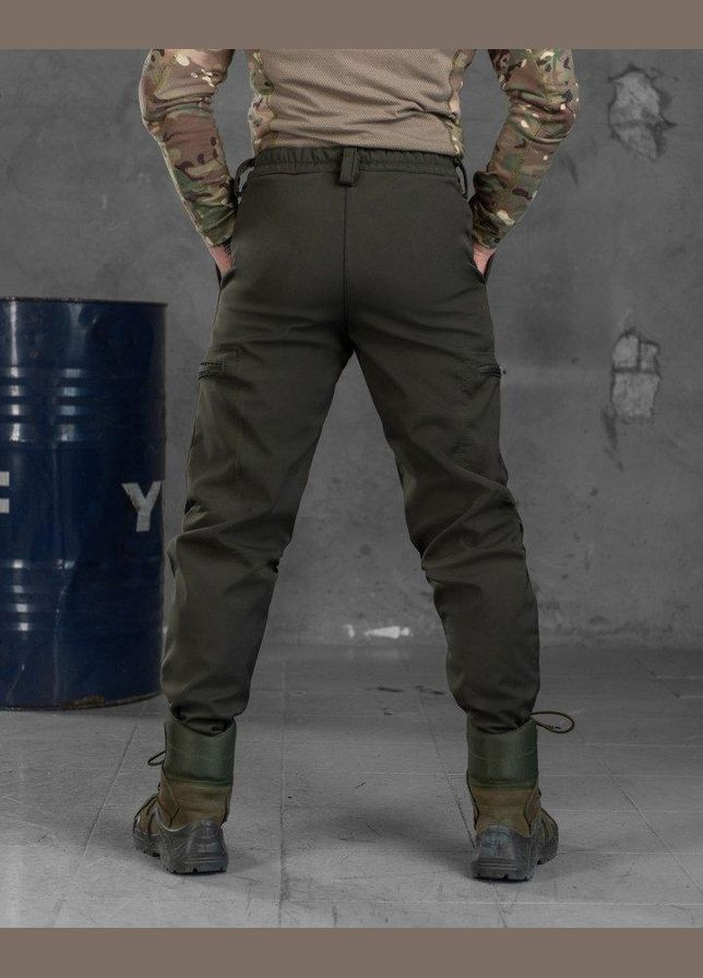 Тактичні штани SoftShell oliva на резинці ВТ7618 M No Brand (289872511)
