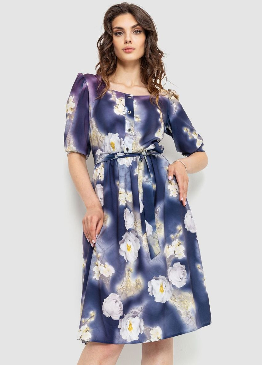 Комбинированное платье с поясом, цвет разноцветный, Ager