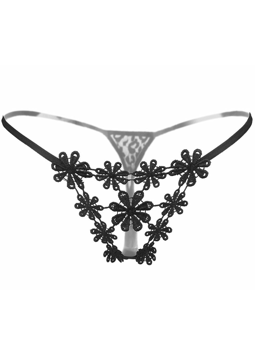 Сексуальные женские трусики стринги S-М Черный No Brand (368891970)