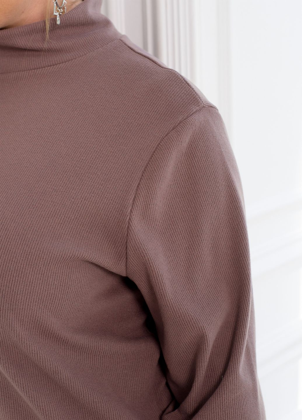 Гольф женский из ангоры в рубчик теплый с начесом No Brand (368541066)