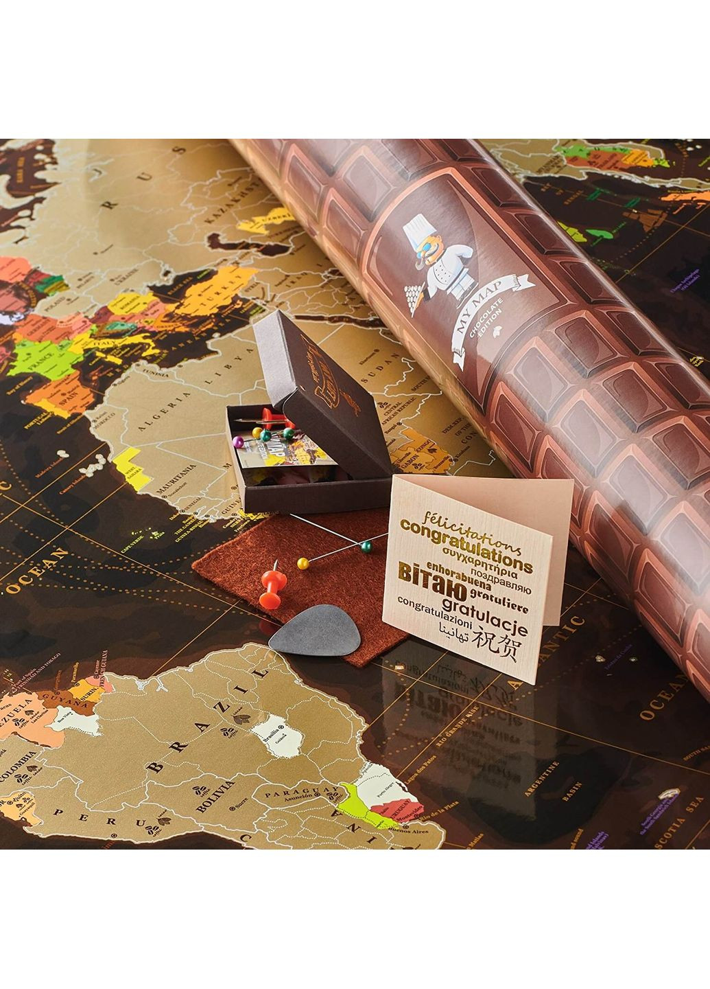 Скретч карта мира My Map Chocolate Edition My Gift (371786336)