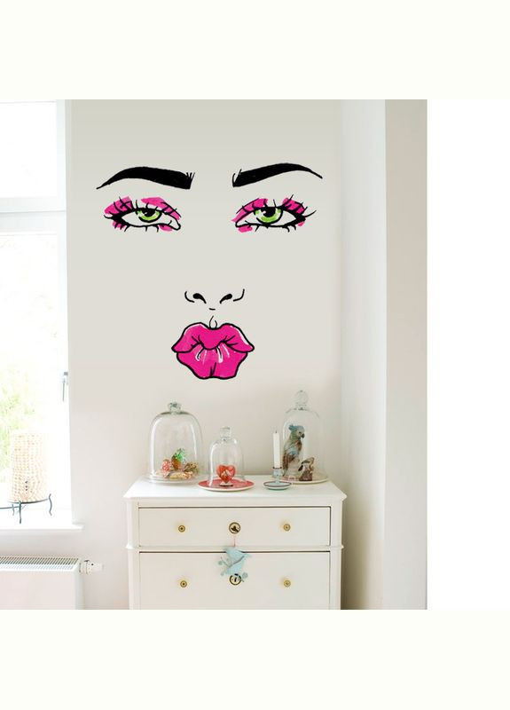 Наклейка интерьерная на стену Макияж 57х60 см (SK36002) Green Life (322640397)