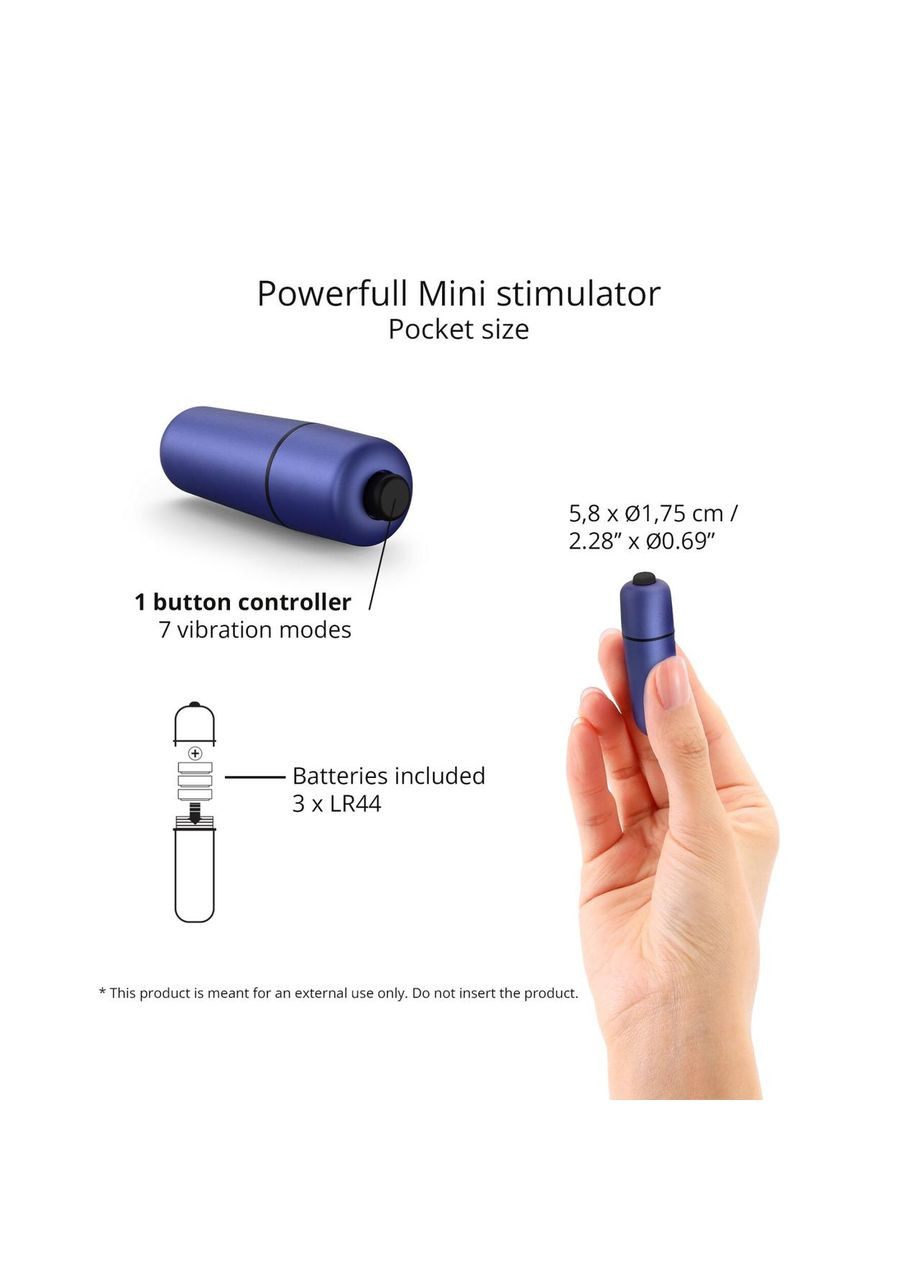 Вибропуля Love To Love WAOUHHH - MIDNIGHT INDIGO, 7 режимов, на батарейках No Brand (303911388)