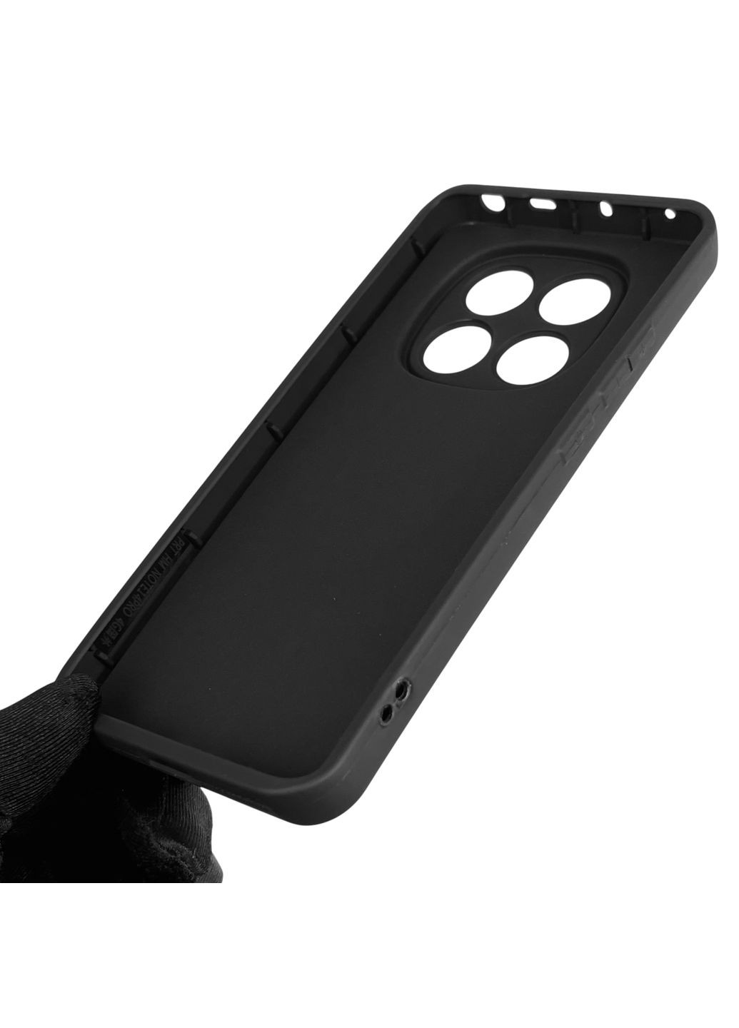 Чехол силиконовый Soft Touch с 3D принтом для Redmi Note 14 Pro 4G черный (Полная защита камеры) Xiaomi (370671503)