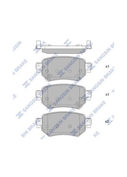 Комплект тормозных колодок HI-Q (364975546)