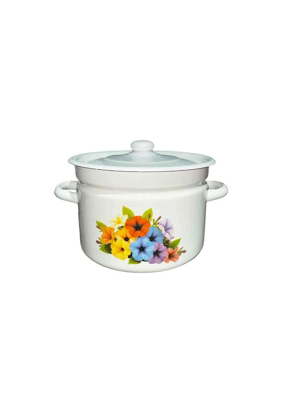Каструля ем. 9л /2 циліндрична Петунія (молочна) I1621/2 ТМ Idilia (364208896)