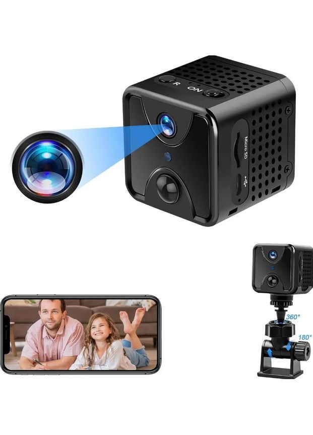 Міні-камера S6 4G відеоспостереження для дому 2.4G Wi-Fi 4K Ultra HD внутрішня чорний (2390000027) No Brand (341679341)