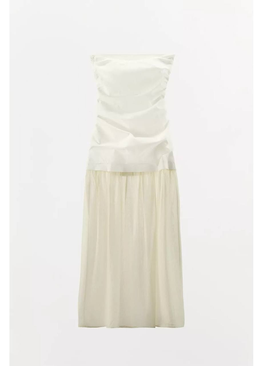 Молочное платье Zara