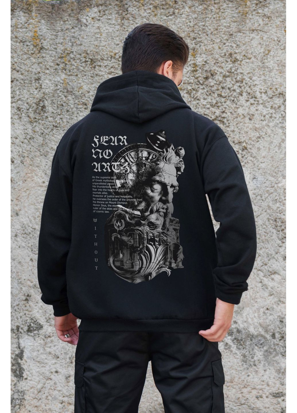 Чоловіче Утеплене Зіп Худі На Флісі Зіпер Kane З Принтом Greek Without (362206971)