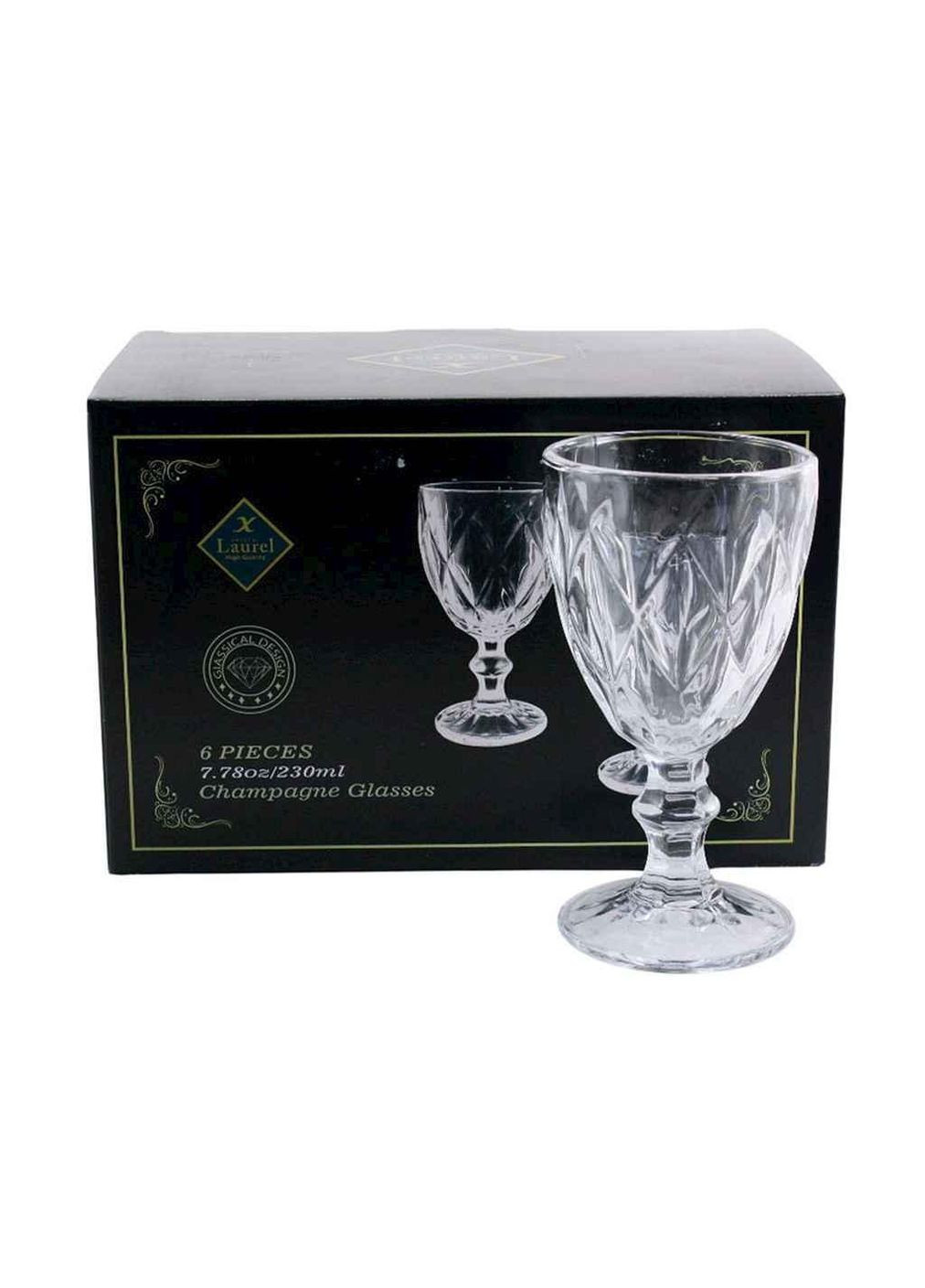 Набір келихів 230мл 6шт R-00816DL/BMR-00816DL скляних ТМ Laurel (332210808)