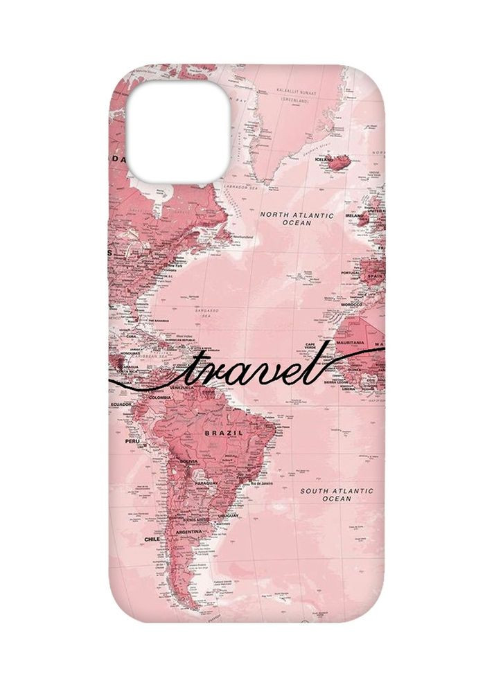 Чохол з червоними боками на iPhone 14 Plus:: Карта (принт 319) Creative (360659744)