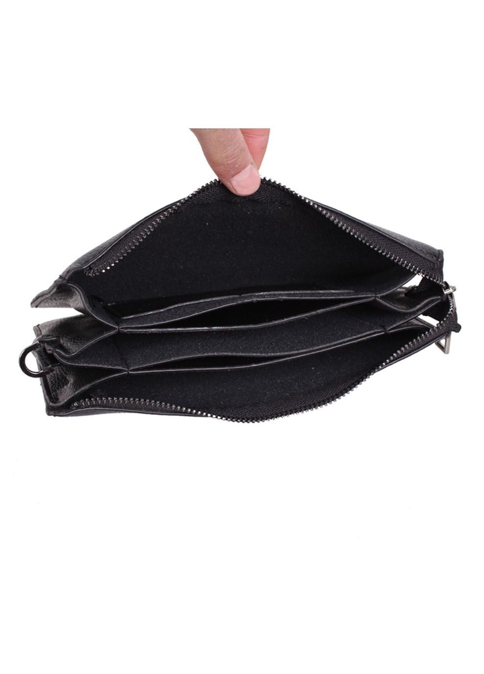 Мужчина клатч из искусственной кожи 356-C168BLACK Dovhani (370848559)