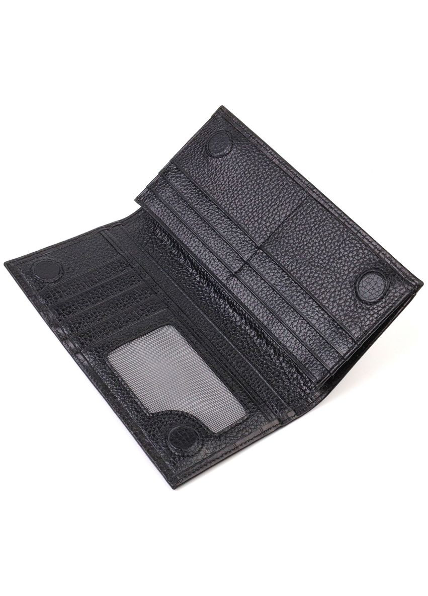 Кошелек мужской Кожаный с тиснением под крокодила 21896 Черный Canpellini (306881498)