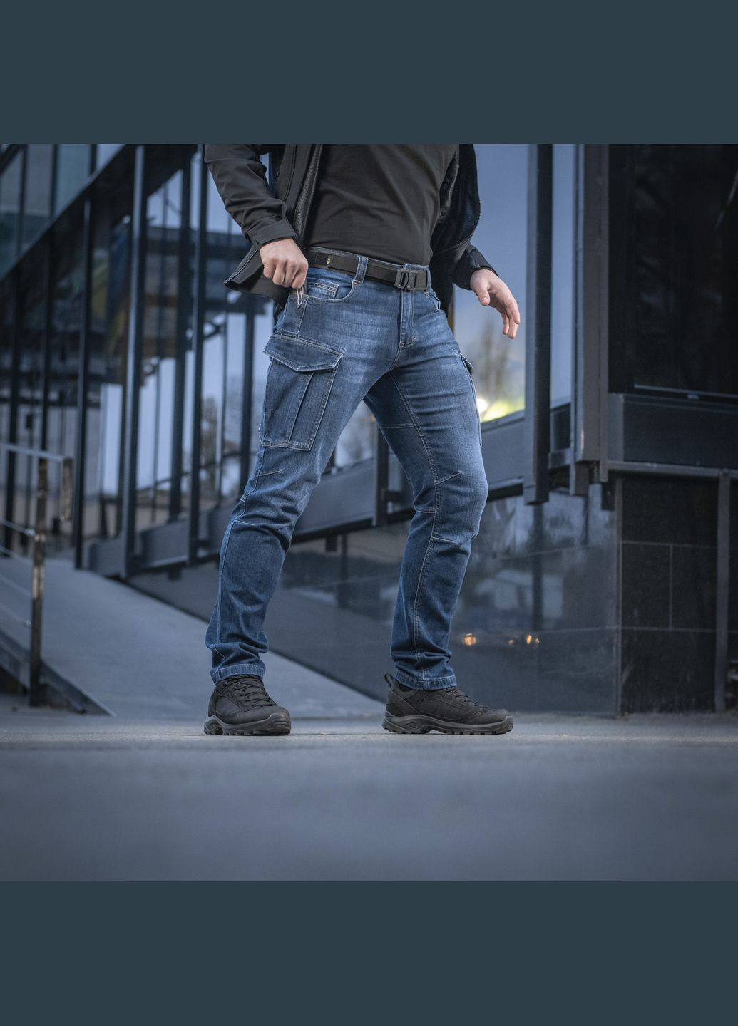 Комбинированные демисезонные джинсы aggressor dark denim (32/30) M-TAC