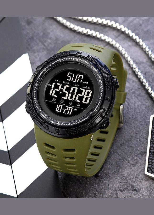 Часы мужские тактические наручные спортивные Skmei 1251-Green (327880697)