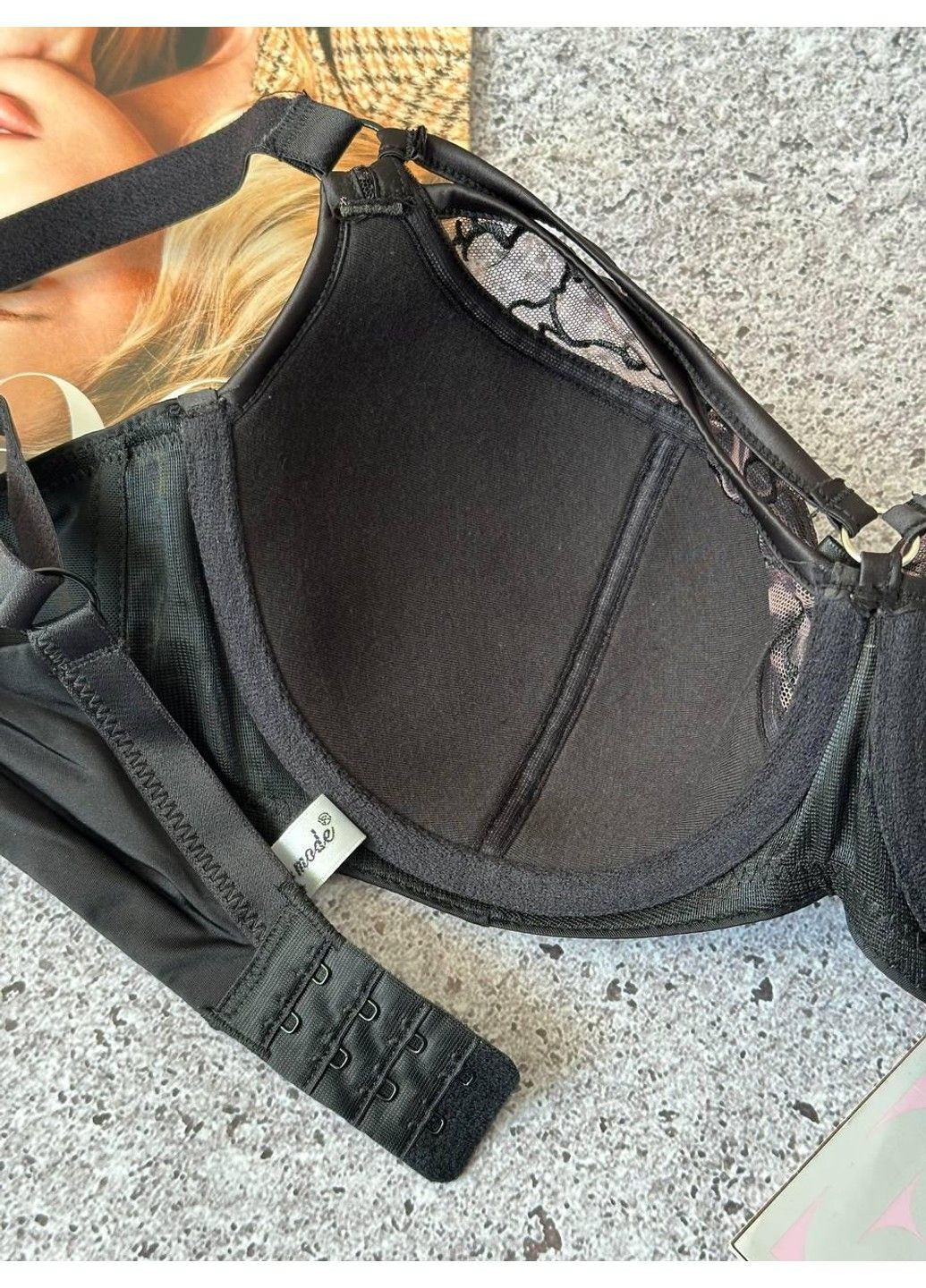 Коричневый мягкий бюстгальтер с портупеей леопардовый Lanny Mode