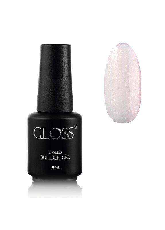 Однофазний гель з пензлем Builder Gel GLOSS Pink Shine, 18 мл Gloss Company (283296258)