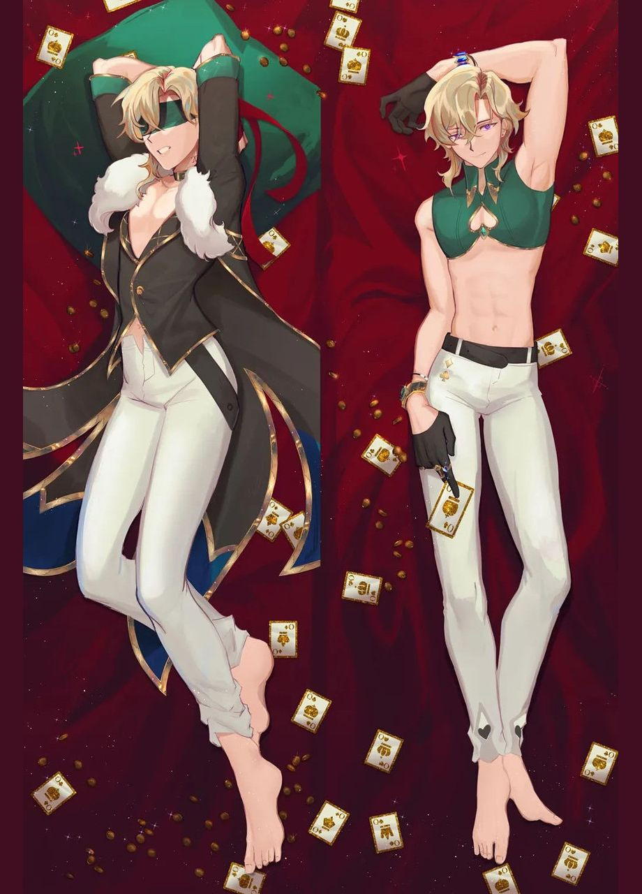 Подушка дакімакура двостороння Aventurine - Honkai Star Rail 100см No Brand (327843147)