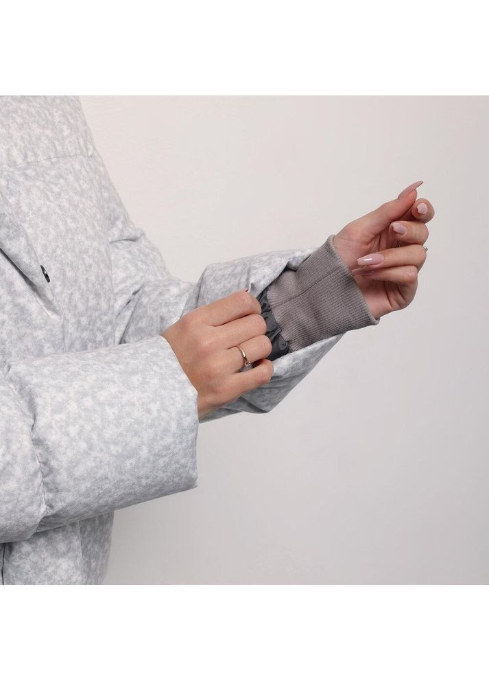 Світло-сіра зимня тепла куртка No Brand