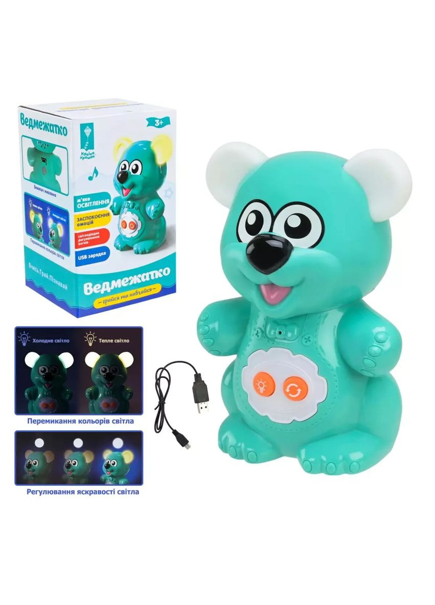 Игрушка-проектор детский ночник Медведь на аккумуляторе PL-724-06, usb зарядка, в короб. 8,5*14,5*8,5см No Brand (362426932)